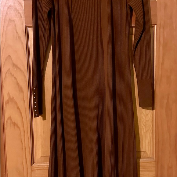 White House Black Market Pink and Brown Cardigan - Picture 3 of 3